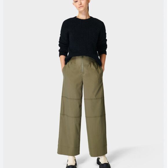 Sweaty Betty Pine Green Refine Rib Wide Leg Pants - Picture 1 of 7